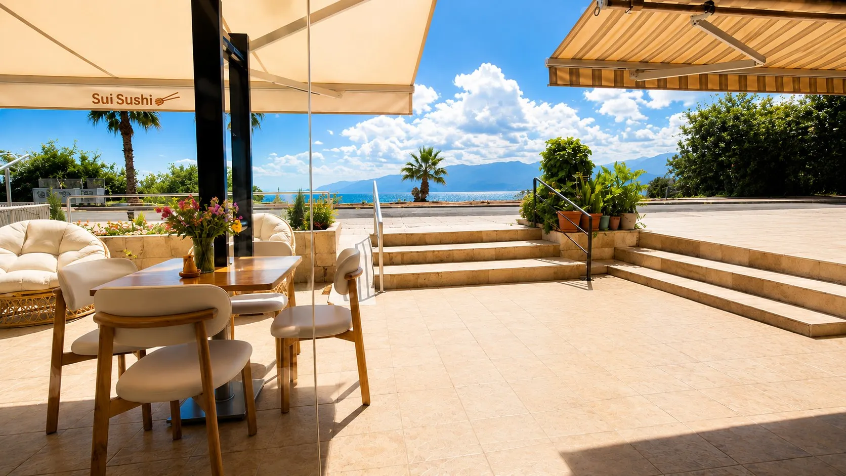Our sea-facing terrace